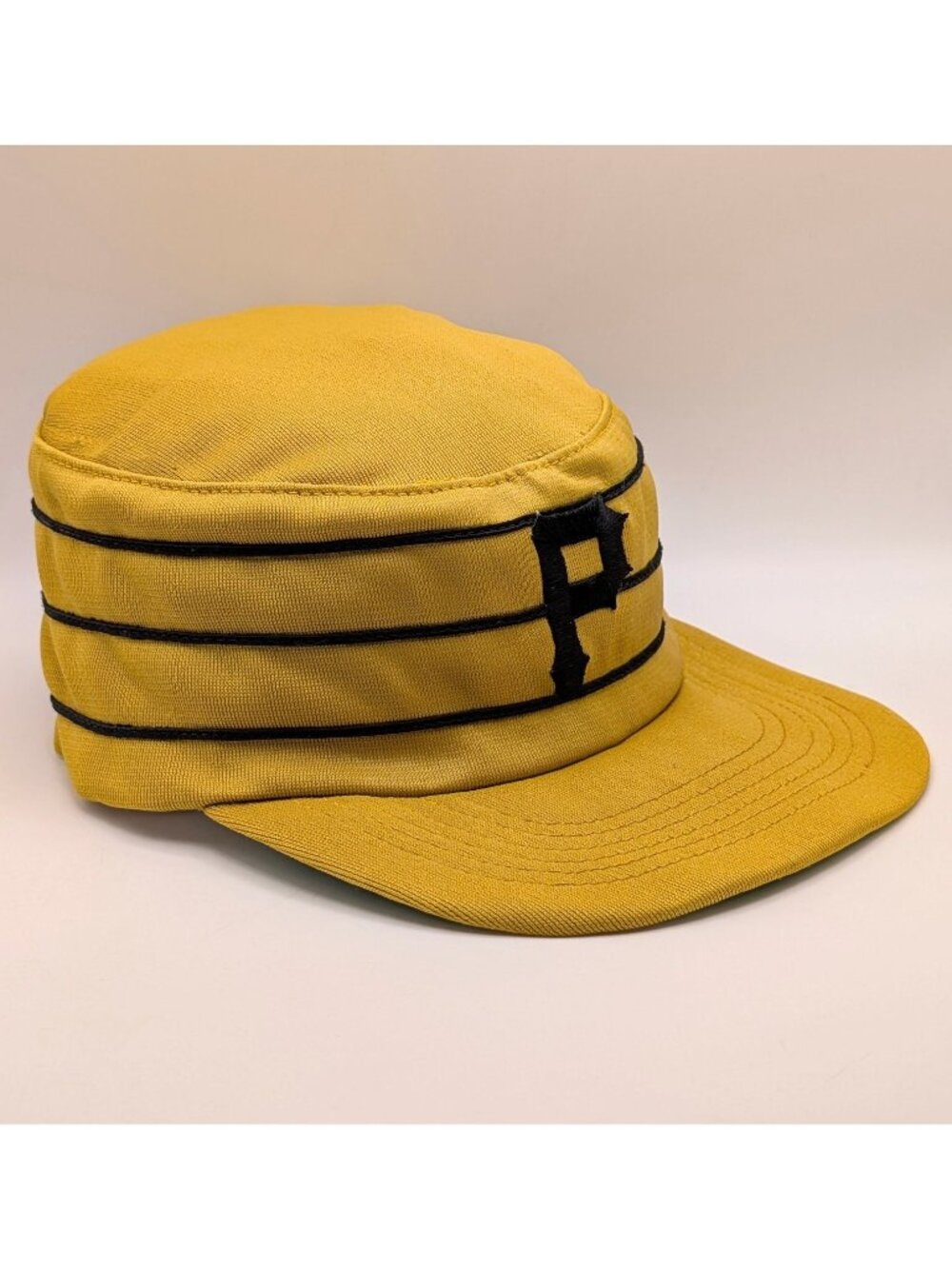 Pittsburgh Pirates Pillbox Hat Cap Yellow Black Snapback Striped Vintage Retro